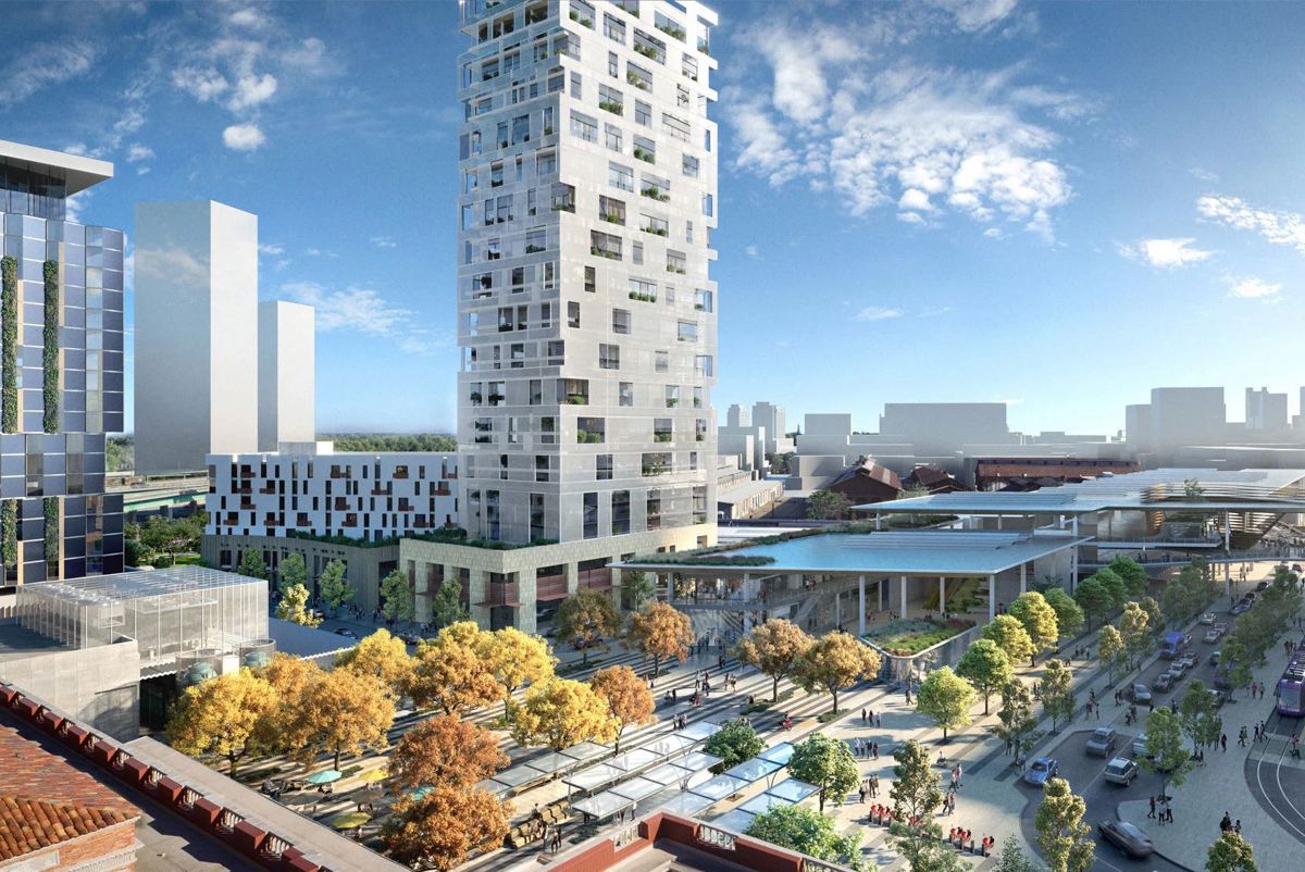 Artist's impression of Sacramento Valley Station