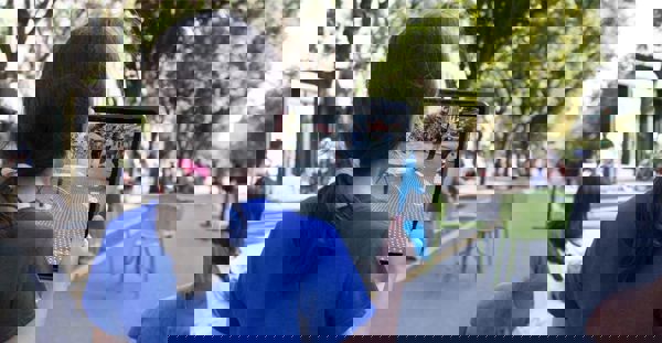 Child using the YARD augmented reality tool