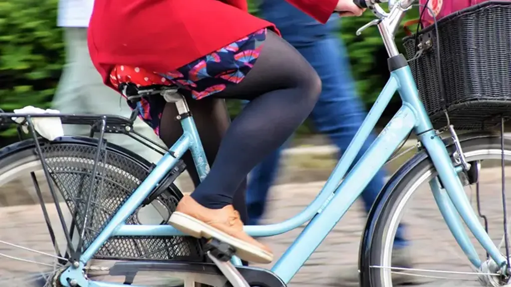 Woman riding a bicycle