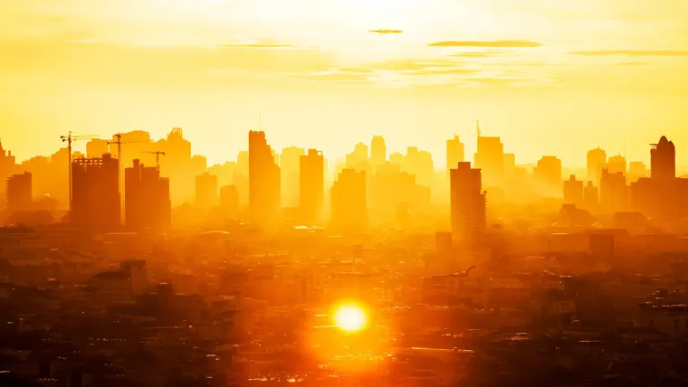 City in heatwave 