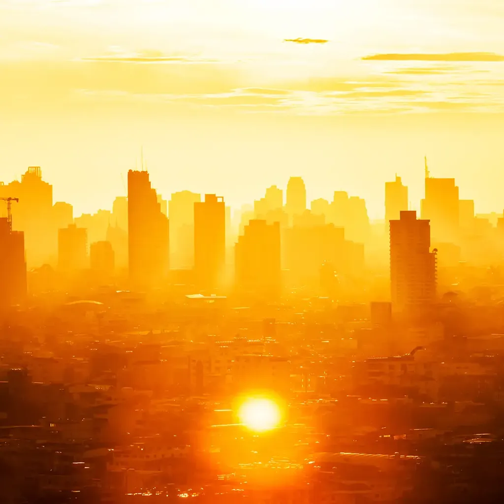 City in heatwave 