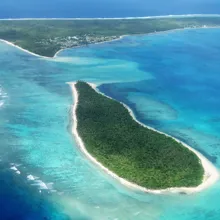 An aerial view of Tonga island